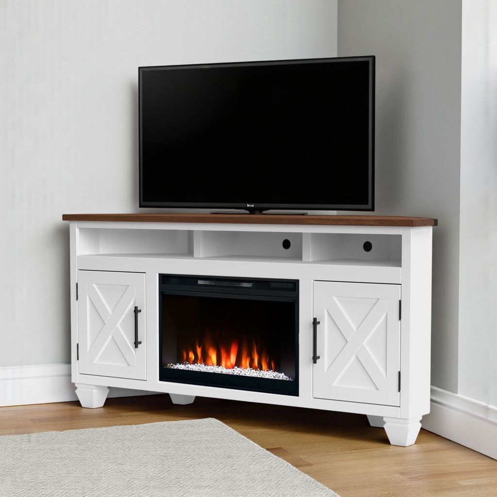 64" Corner Fireplace TV Stand
