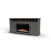 Transitional 65-Inch Fireplace Console