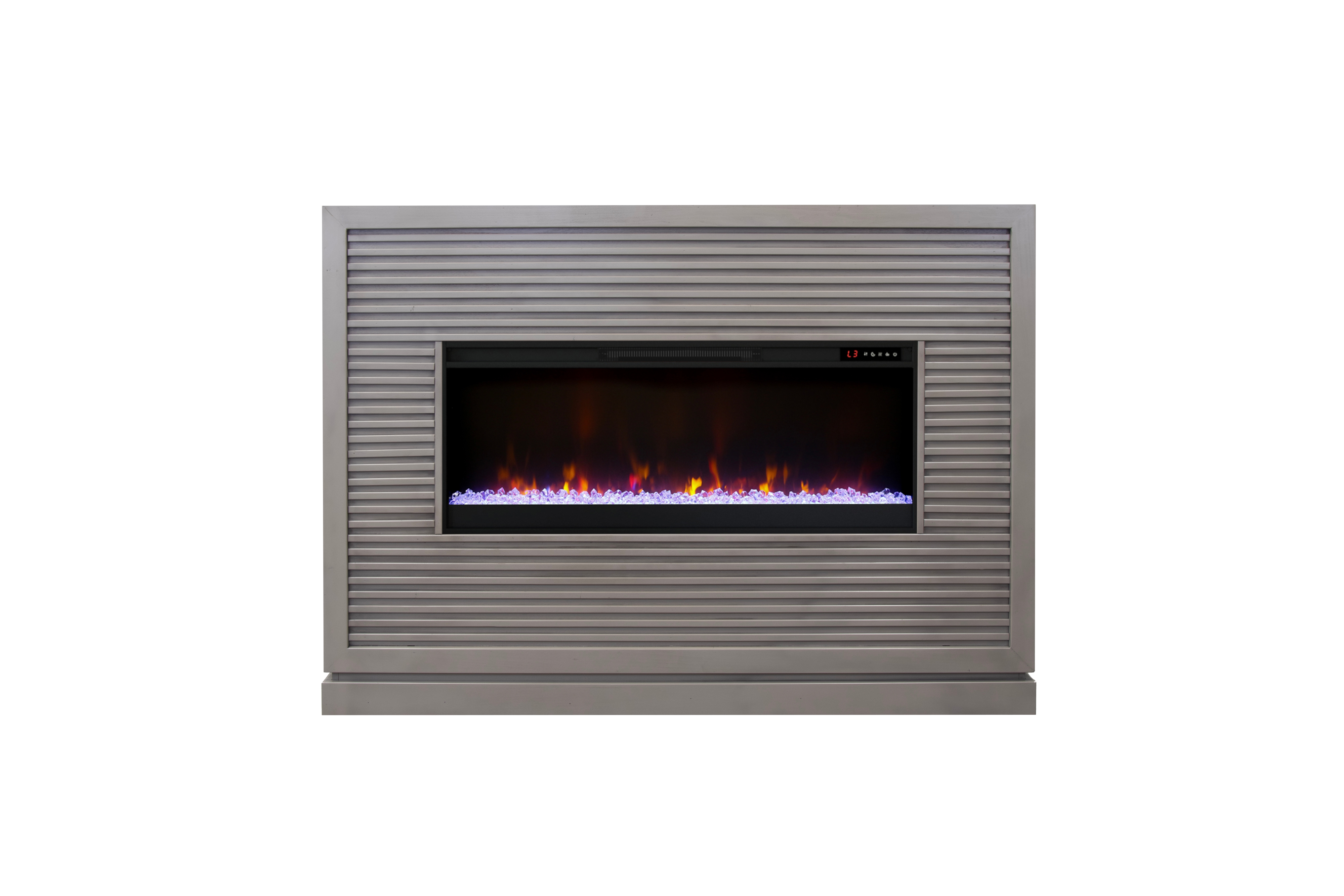 Contemporary 64" Electric Fireplace Mantel with Remote Control