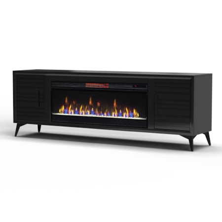 78" 2-Door Fireplace TV Stand