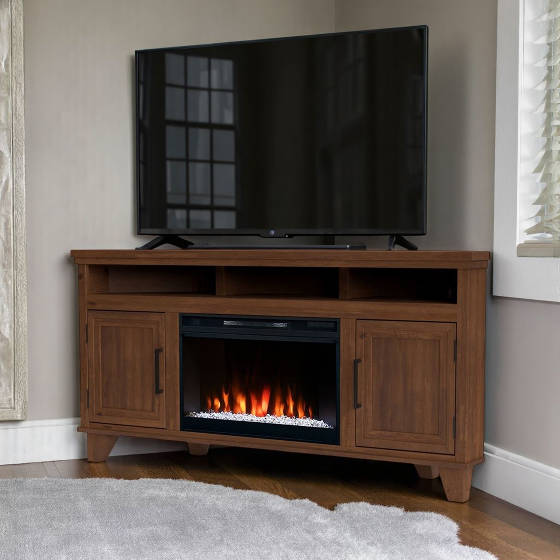 Legends Furniture Sonoma 64" Corner Fireplace TV Stand