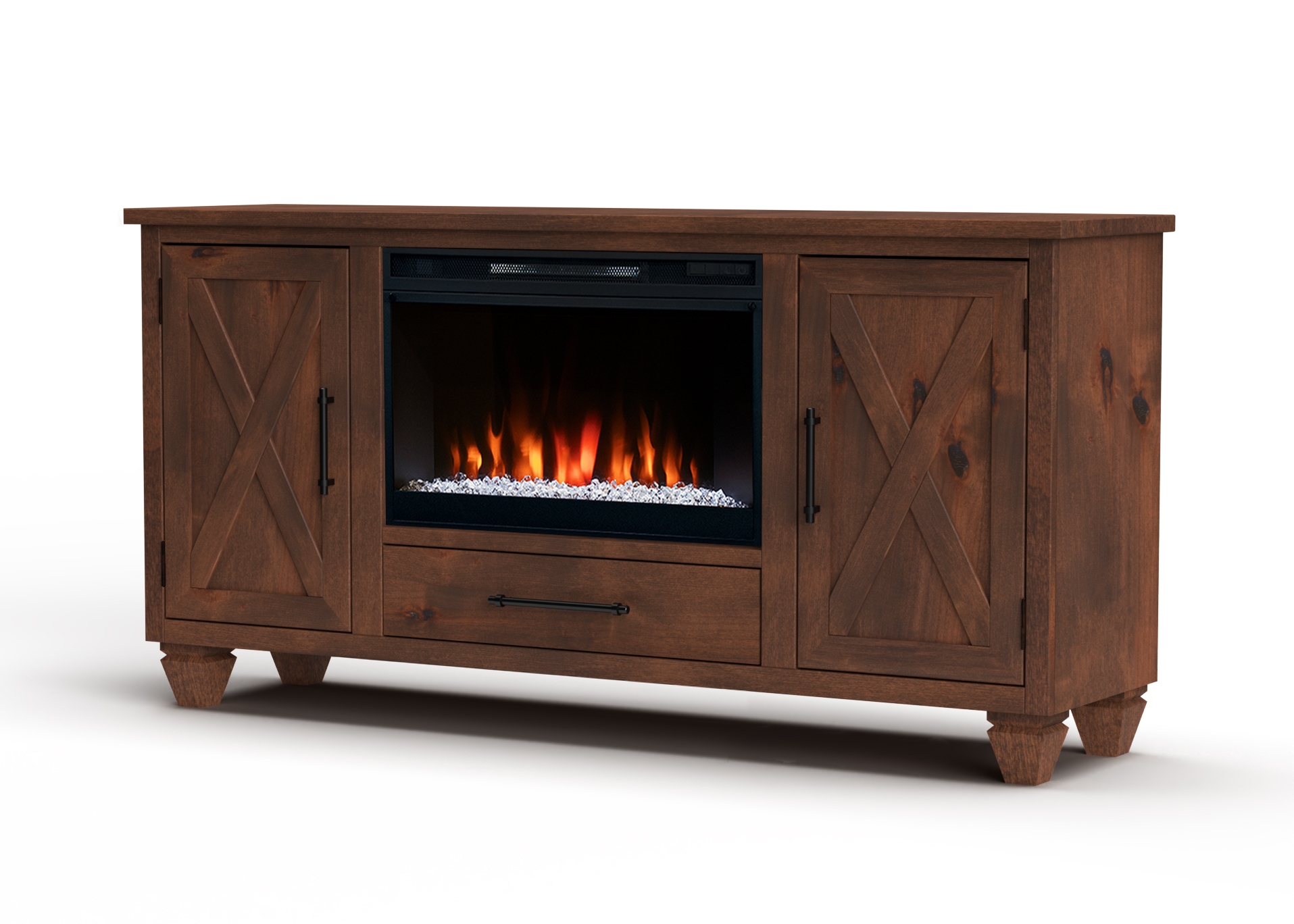 64" Fireplace TV Stand