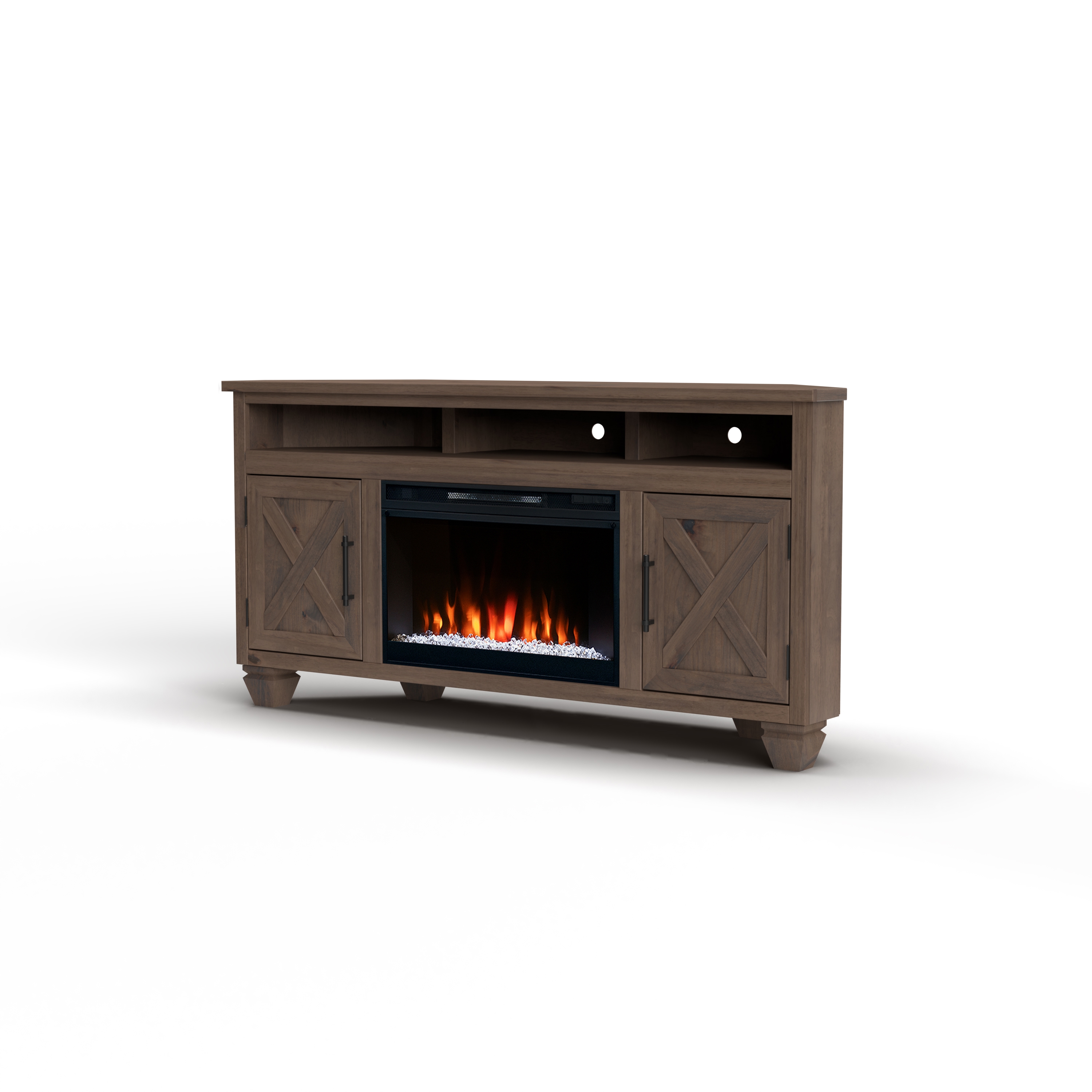 64" Corner Fireplace TV Stand
