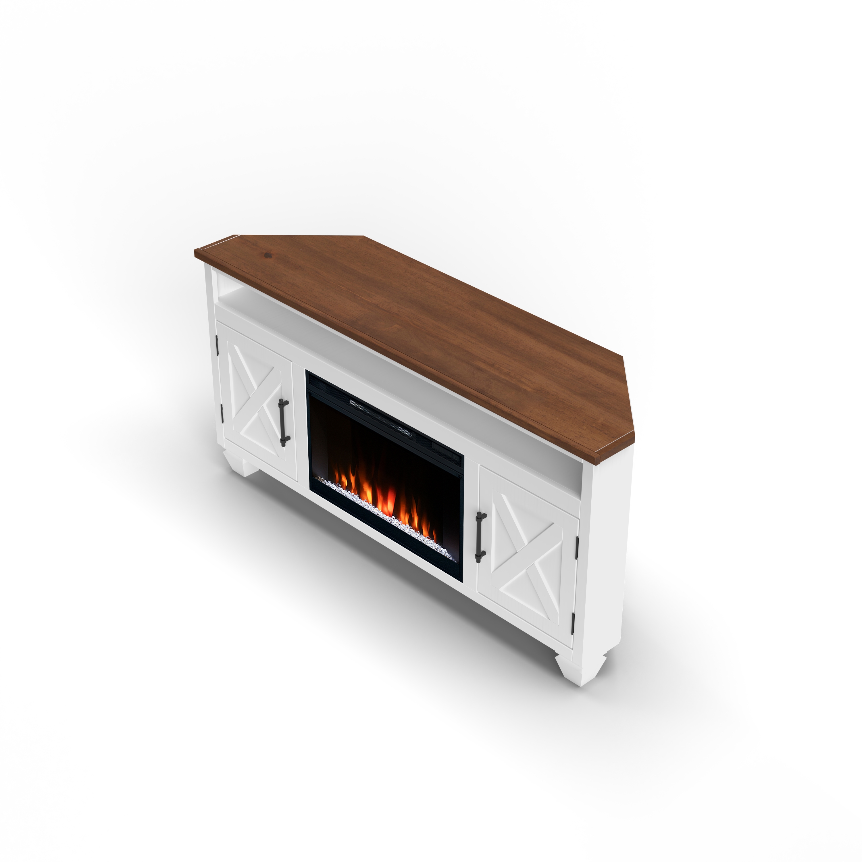 64" Corner Fireplace TV Stand