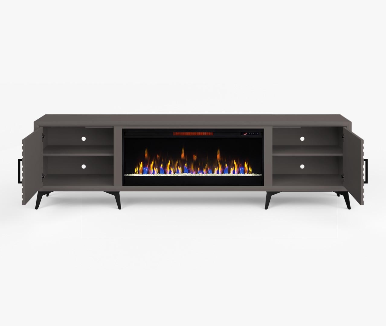 95" 2-Door Fireplace TV Stand