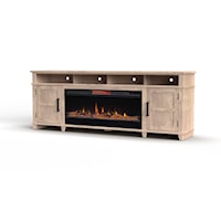 Farmhouse 86-Inch Fireplace Console