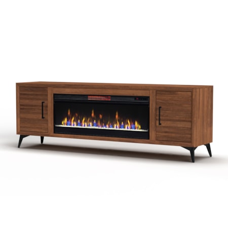78" 2-Door Fireplace TV Stand