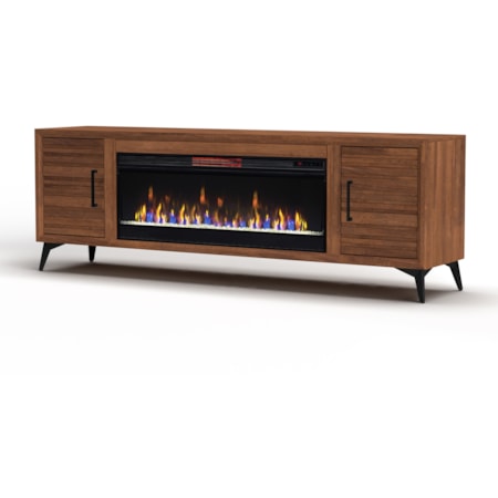 78" 2-Door Fireplace TV Stand