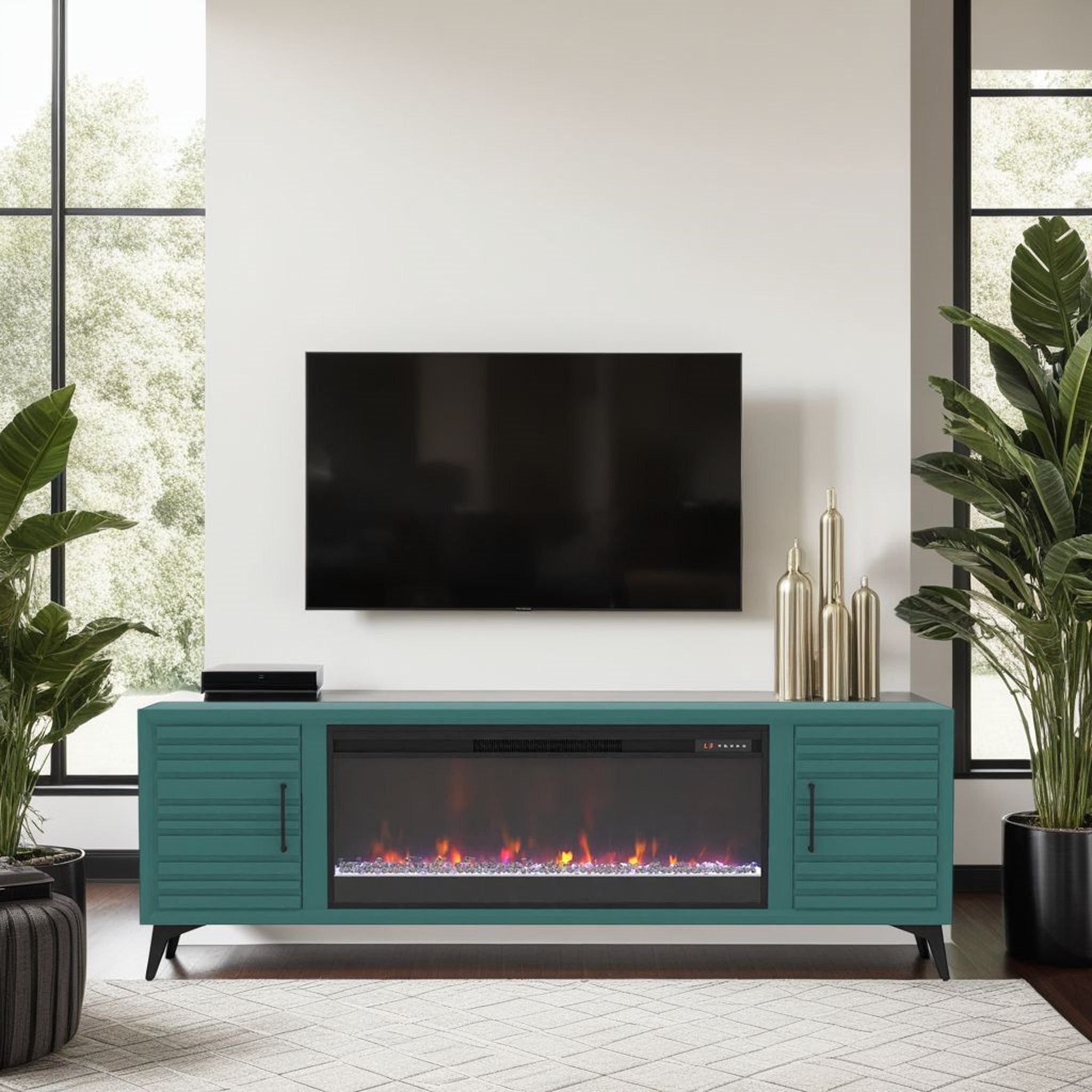 Legends Furniture Malibu 78" 2-Door Fireplace TV Stand