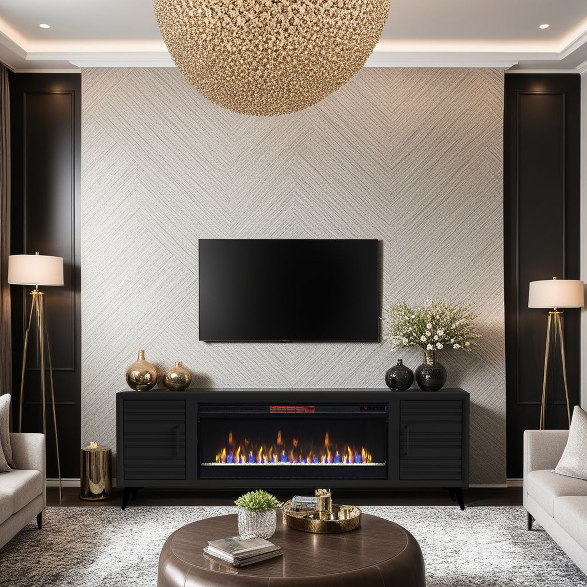 Legends Furniture Malibu 78" 2-Door Fireplace TV Stand