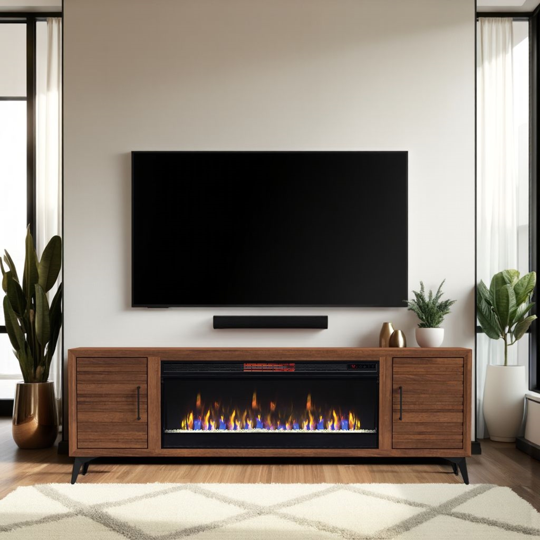 Legends Furniture Malibu 78" 2-Door Fireplace TV Stand