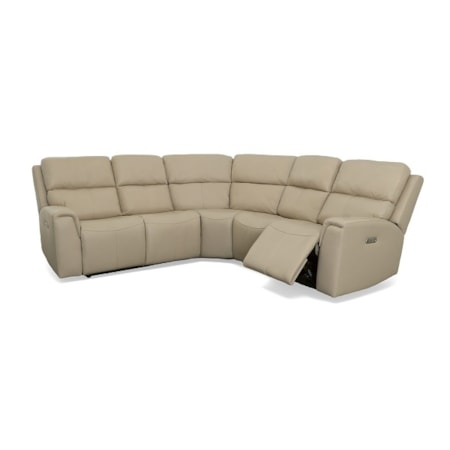 4-PC Leather Power Sectional Sofa