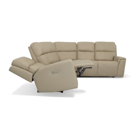 4-PC Leather Power Sectional Sofa