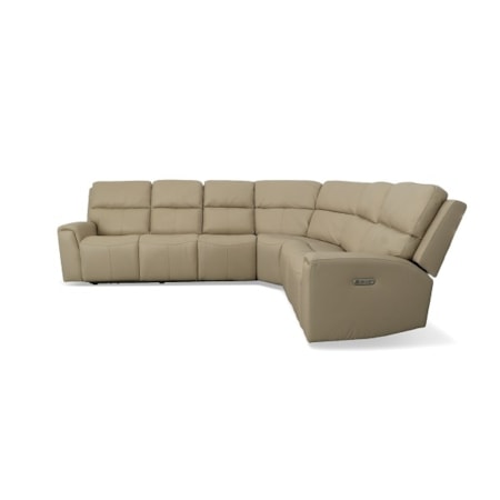 4-PC Leather Power Sectional Sofa