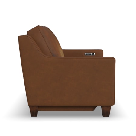 Leather Power Inclining Loveseat