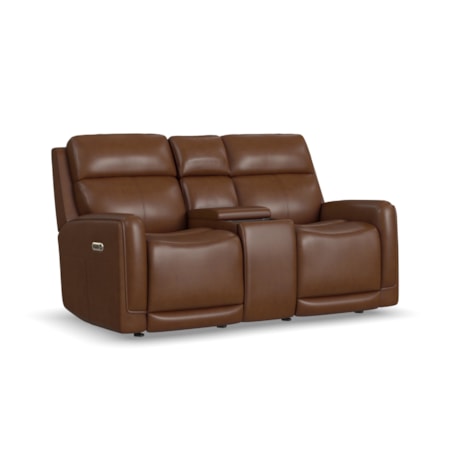 Leather Power Loveseat