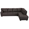 Cheers 5312 Tufted Sectional with Bumper Chaise