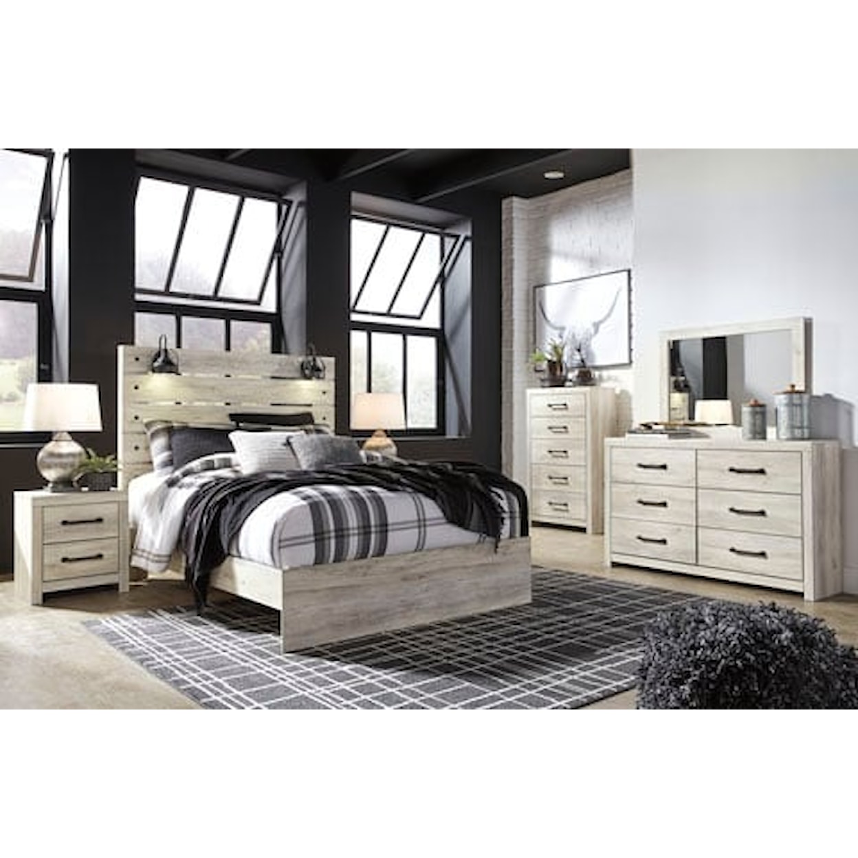 Signature Design by Ashley Cambeck Queen Bed, Dresser, Mirror, Chest