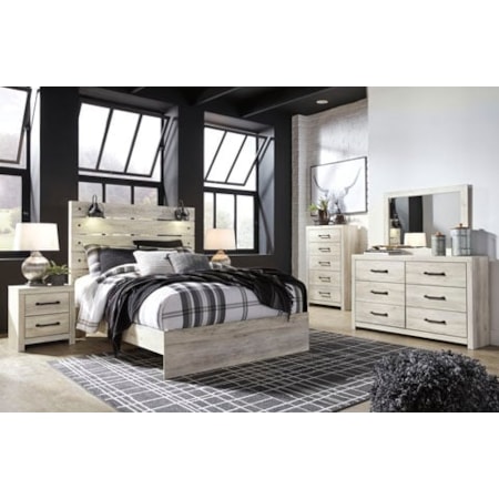Queen Bed, Dresser, Mirror, Chest