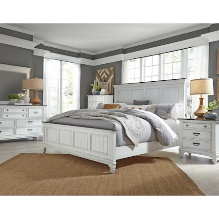 King Bed, Dresser, Mirror, Chest