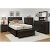 Jofran Kona Grove King Storage Bed, Dresser, Mirror, Chest