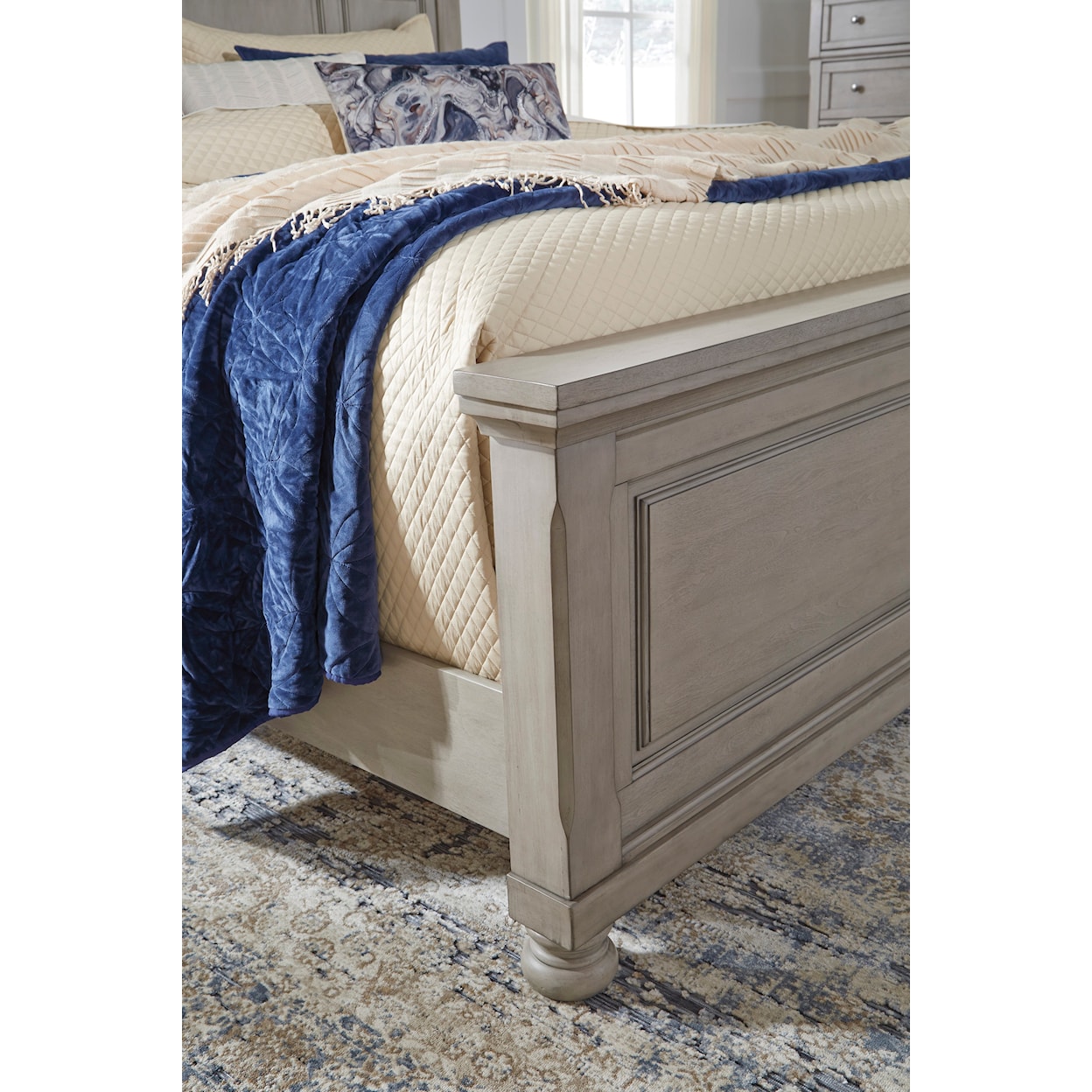 Signature Design by Ashley Lettner King Storage Bed, Dresser, Mirror, Chest