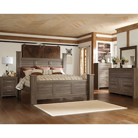 King Bed, Dresser, Mirror, Chest