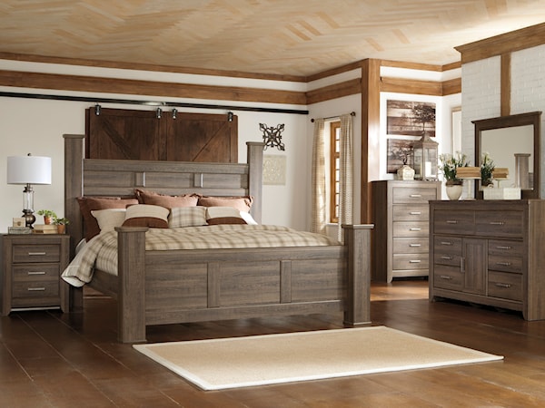 King Bed, Dresser, Mirror, Chest