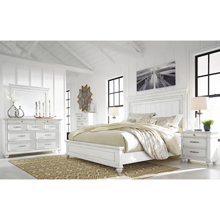 Queen Bed, Dresser, Mirror, Chest