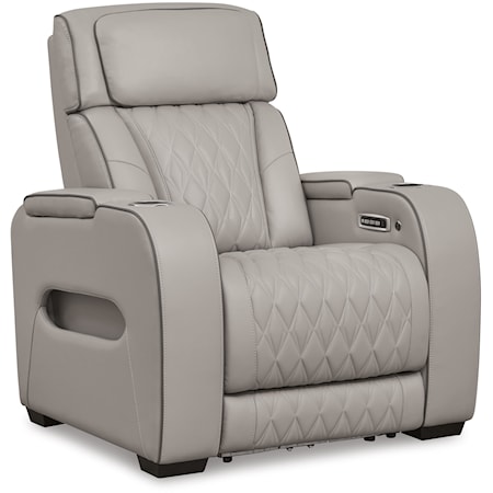 Power Recliner with Adj Headrest