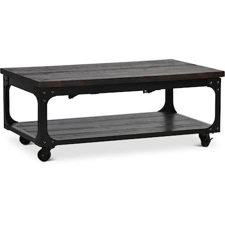 Lift Top Cocktail Table with Casters