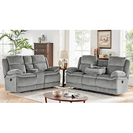 Reclining Sofa and Loveseat Group