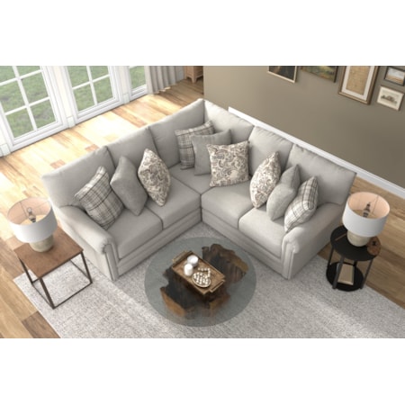 3-Piece Sectional Sofa with Ottoman