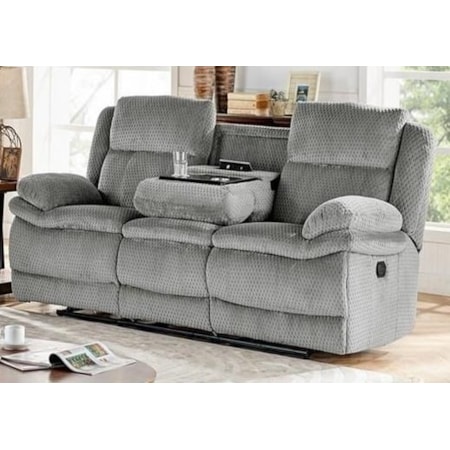 Reclining Sofa w/ Dropdown