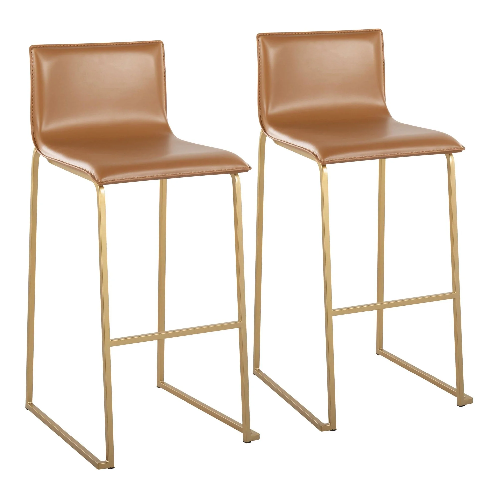 LumiSource Mara B30MARAUP AUCAM2 Set of 2 Contemporary Upholstered Barstools Value City
