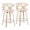 LumiSource Gardenia Gardenia Counter Stool - Set of Two