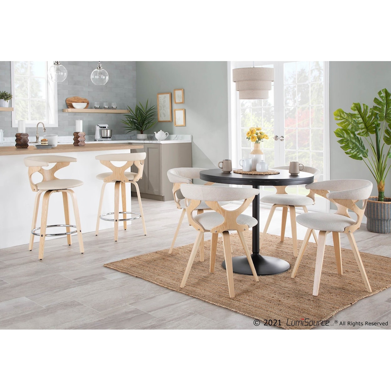 LumiSource Gardenia Counter Stool