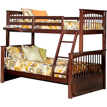 Pulse Wood Twin Over Full Bunk Bed