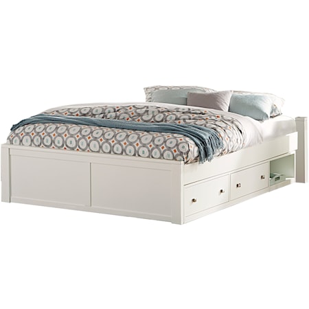 Pulse Wood Full Platform Bed with Storage