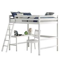 Contemporary Full Loft Bed with Chair