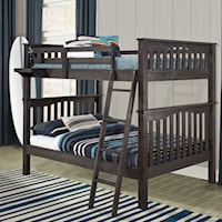 Highlands Harper Full Over Full Bunk with Hanging Nightstand