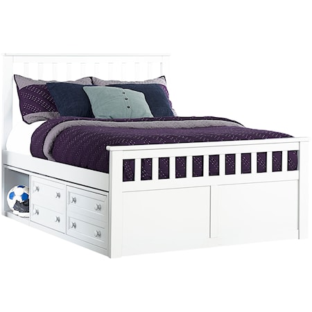 Marley Mission Full Size Captain's Bed with Storage