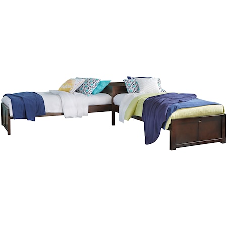 Pulse Wood Twin L-Shaped Bed