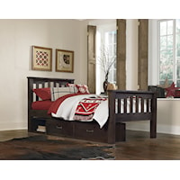 Highlands Harper Wood Twin Bed with Storage