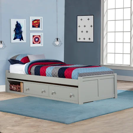 Pulse Wood Twin Platform Bed with Storage