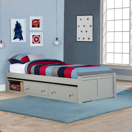 Twin Platform Bed with Storage