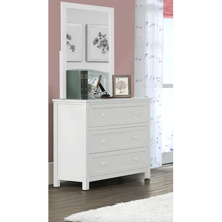 Drawer Chest and Mirror Set
