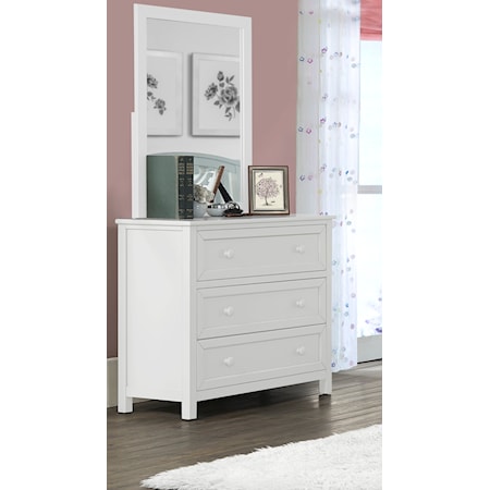 Drawer Chest and Mirror Set
