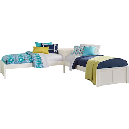 Pulse Wood Twin L-Shaped Bed