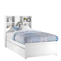 Contemporary Twin Bookcase Bed with Trundle